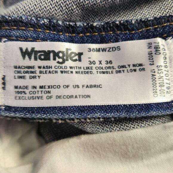 Wrangler Slim Fit Cowboy Cut 36MWZ Straight Denim Jean Pant Men 30 Prewashed - Picture 6 of 6